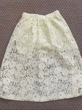 Cotton On Girls Lace Skirt in yellow